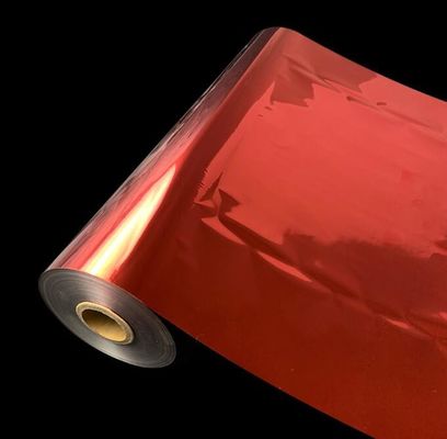 Ματ ταινία δύο ελασματοποίησης κόκκινου χρώματος επιμεταλλωμένη bopp επεξεργασία κορώνας πλευρών