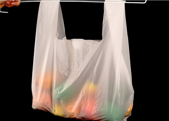 μίας χρήσης πλαστική τσάντα μπλουζών φρούτων 14x50cm άσπρη βιοδιασπάσιμη φυτική
