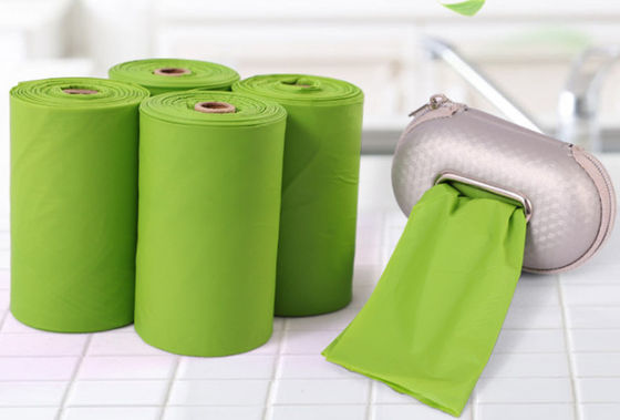 Λιπασματοποιήσιμες βιοδιασπάσιμες μίας χρήσης τσάντες, τσάντες απορριμάτων 80X90CM μεγάλες πράσινες