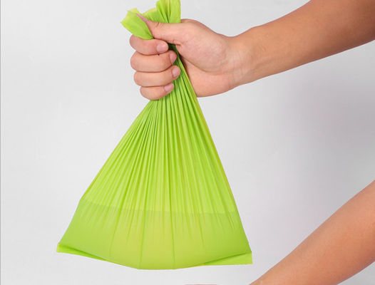 Λιπασματοποιήσιμες βιοδιασπάσιμες μίας χρήσης τσάντες, τσάντες απορριμάτων 80X90CM μεγάλες πράσινες