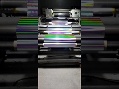 18um ολογραφική ταινία Bopp χρώμα λάμψη, οριζόντια φωτεινή στήλη BOPP ταινία για συσκευασία φαρμάκων