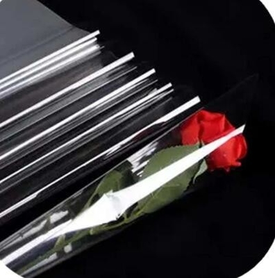 40μc Διαυγές κυλίνδριο κυλίνδρου BOPP Φόρμα συσκευασίας για τυλίγμα λουλουδιών