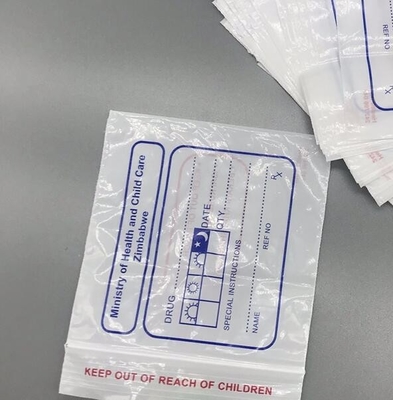 Διπλή τσέπη με φερμουάρ Διαφανής ταινία συσκευασίας Περιβαλλοντικά φιλικό υγρό πλαστικό βιολογικό κίνδυνο βιολογικό κίνδυνο ιατρικό PE παθολογικό σφραγίδωμα