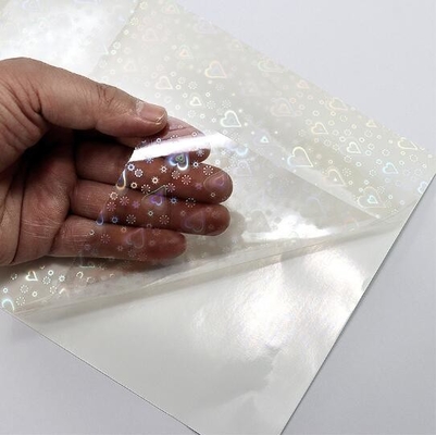 Καθαρό γυαλί με σπασμένο χρώμα Laser Cold Lamination Film για φωτογραφικό άλμπουμ, Cold Lamination Film σε σχήμα καρδιάς