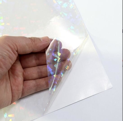 Καθαρό γυαλί με σπασμένο χρώμα Laser Cold Lamination Film για φωτογραφικό άλμπουμ, Cold Lamination Film σε σχήμα καρδιάς