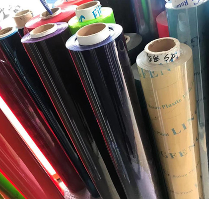 Χονδρική πώληση PVC χρώματος διαφανής πλαστικής ταινίας μαλακή ταινία pvc διαφανής ταινία κυλίνδρου