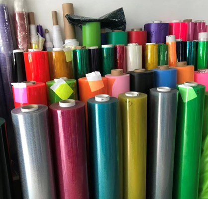 Ελαφριά κόλλα PVC Διαφανής ταινία Χρωματιστή ταινία PVC Παγωμένη χρωματιστή γυαλιστερή κόλλα PVC ταινία