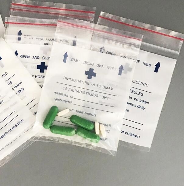Διπλή τσέπη με φερμουάρ Διαφανής ταινία συσκευασίας Περιβαλλοντικά φιλικό υγρό πλαστικό βιολογικό κίνδυνο βιολογικό κίνδυνο ιατρικό PE παθολογικό σφραγίδωμα